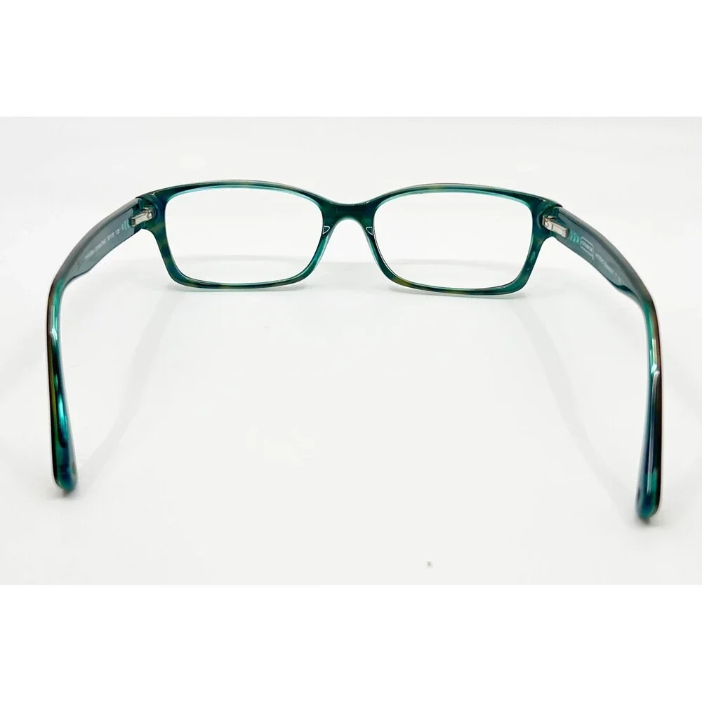Coach Eyeglasses Womens Dark Tortoise Teal HC 6040 Brooklyn 52-16-135